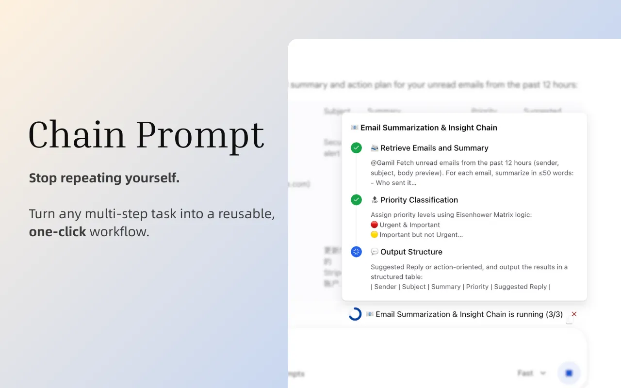 Chain Prompt builder for multi-step Gemini workflows